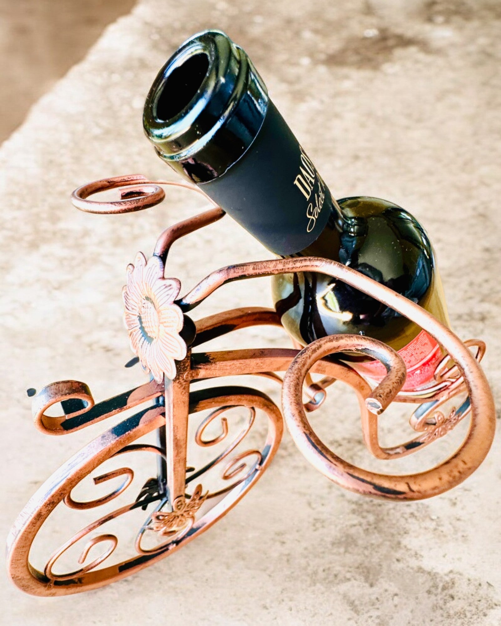 Fiets wijnrek "WineCycle" - mogelijkheid tot personalisatie met gravure als cadeau