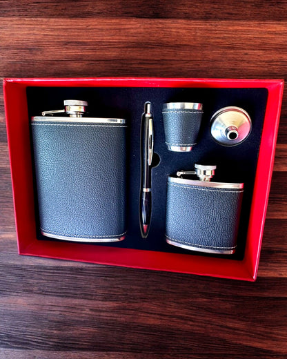 Set Pocketflacons "Stijlvolle Dandy" - mogelijkheid tot personalisatie met gravure als cadeau