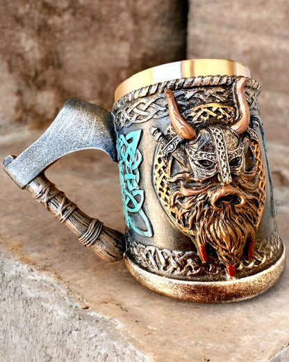 Vikingbeker Ragnar's Horn - met Gravure Optie als Cadeau, 250 ml