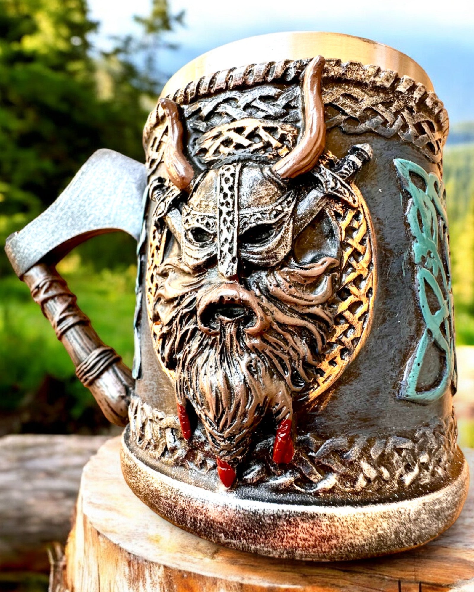 Vikingbeker Ragnar's Horn - met Gravure Optie als Cadeau, 250 ml