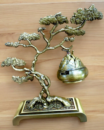 Elegante Metalen Houder Voor Bonsai Wierook - mogelijkheid tot personalisatie met gravure als cadeau