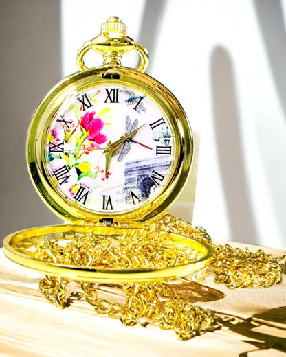 Klassieke Vintage Pocket Watch met Doorzichtige Deksel