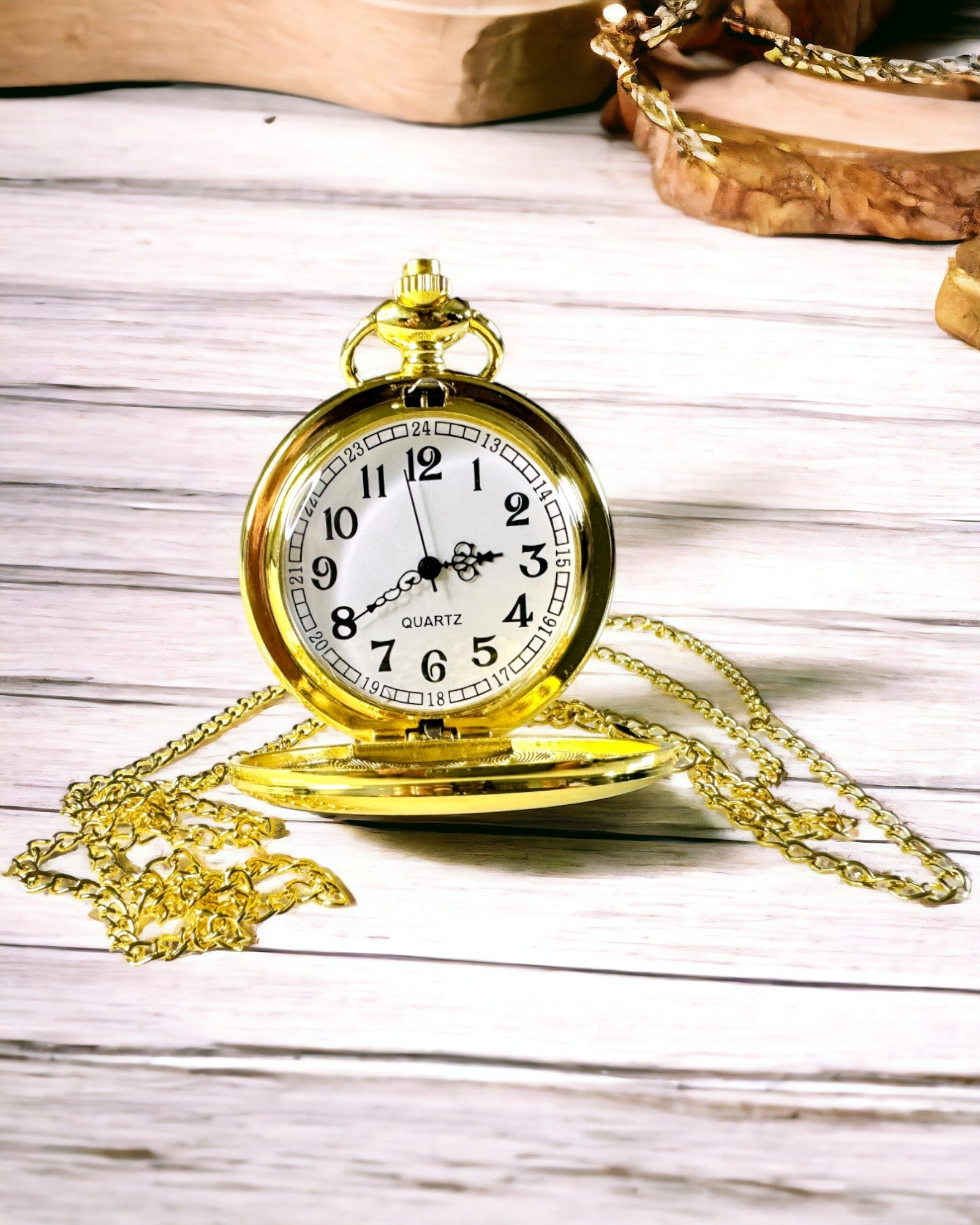 Gouden Vintage Pocketwatch met Gravure Mogelijkheid