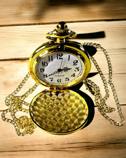 Gouden Vintage Pocketwatch met Gravure Mogelijkheid