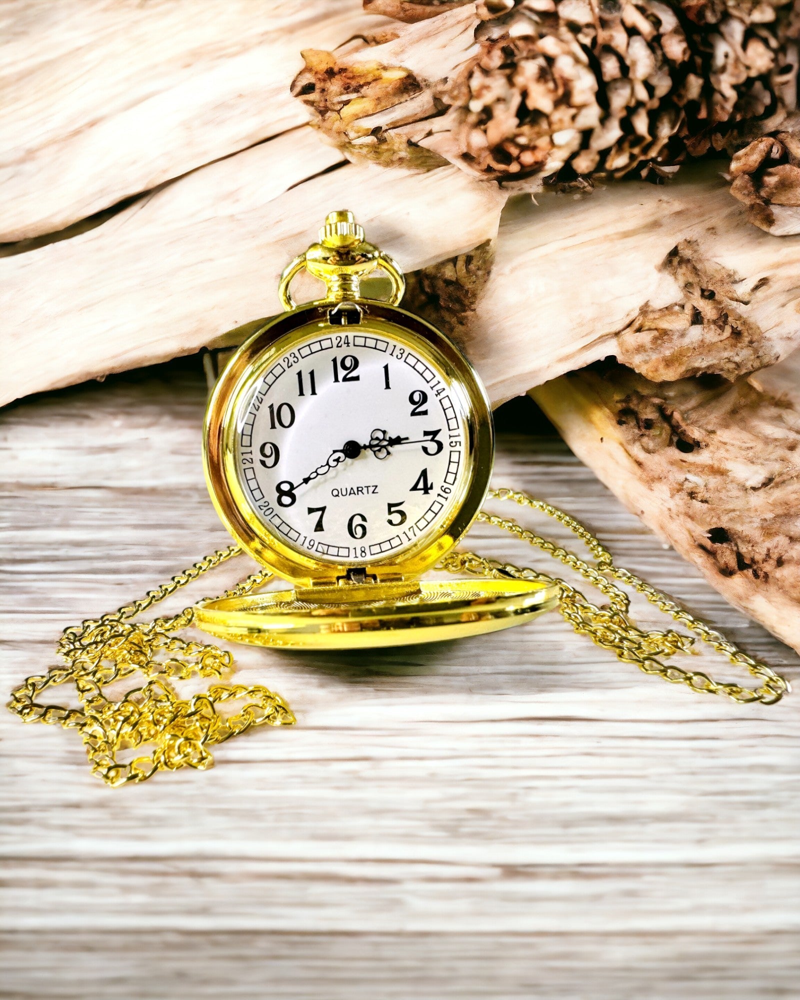 Gouden Vintage Pocketwatch met Gravure Mogelijkheid