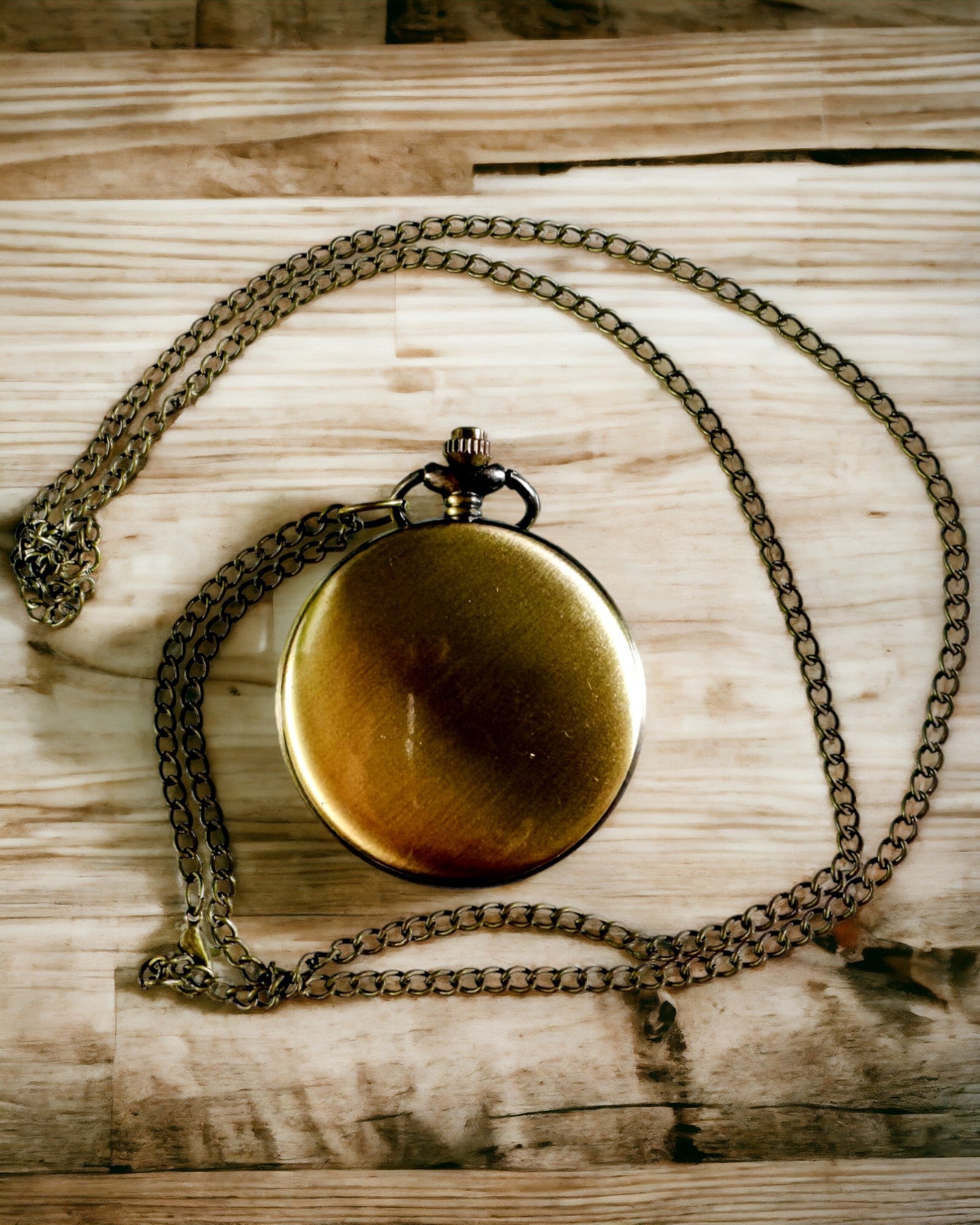 Vintage pocketwatch met personalisatiemogelijkheden - geborsteld goud