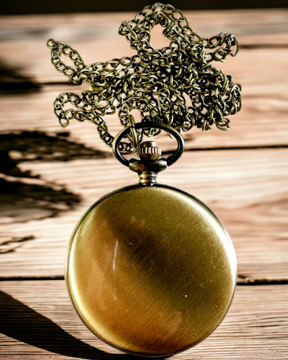 Vintage pocketwatch met personalisatiemogelijkheden - geborsteld goud