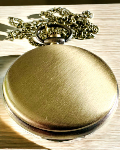 Vintage pocketwatch met personalisatiemogelijkheden - geborsteld goud