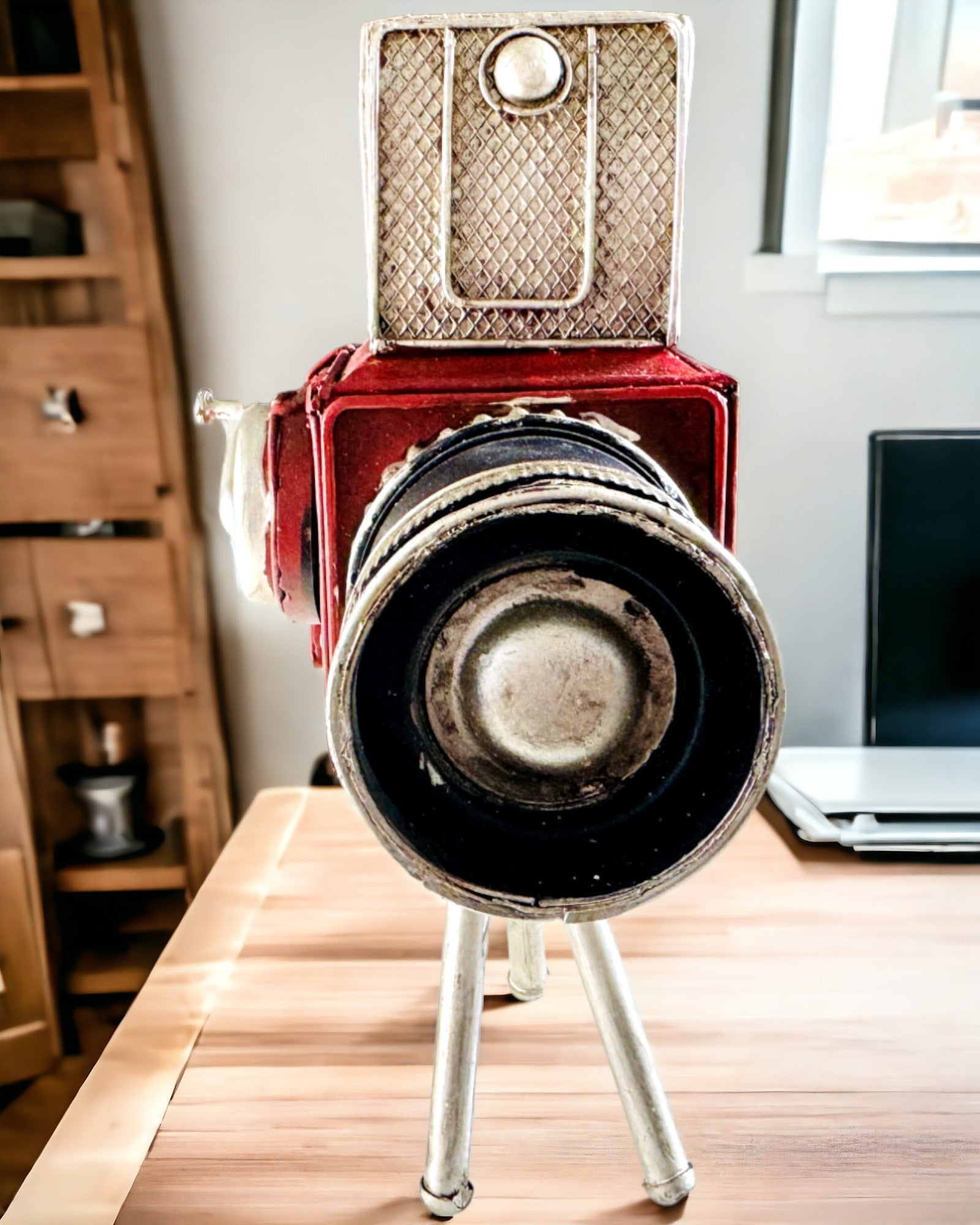 Decoratieve Figuur "Retro Camera Keystone" met Gravure Mogelijkheid