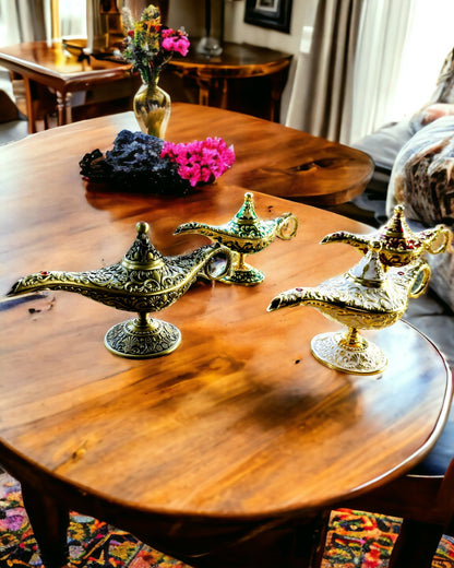 Magische Aladdin Lamp met Graveermogelijkheid - Variant Gesneden Goud