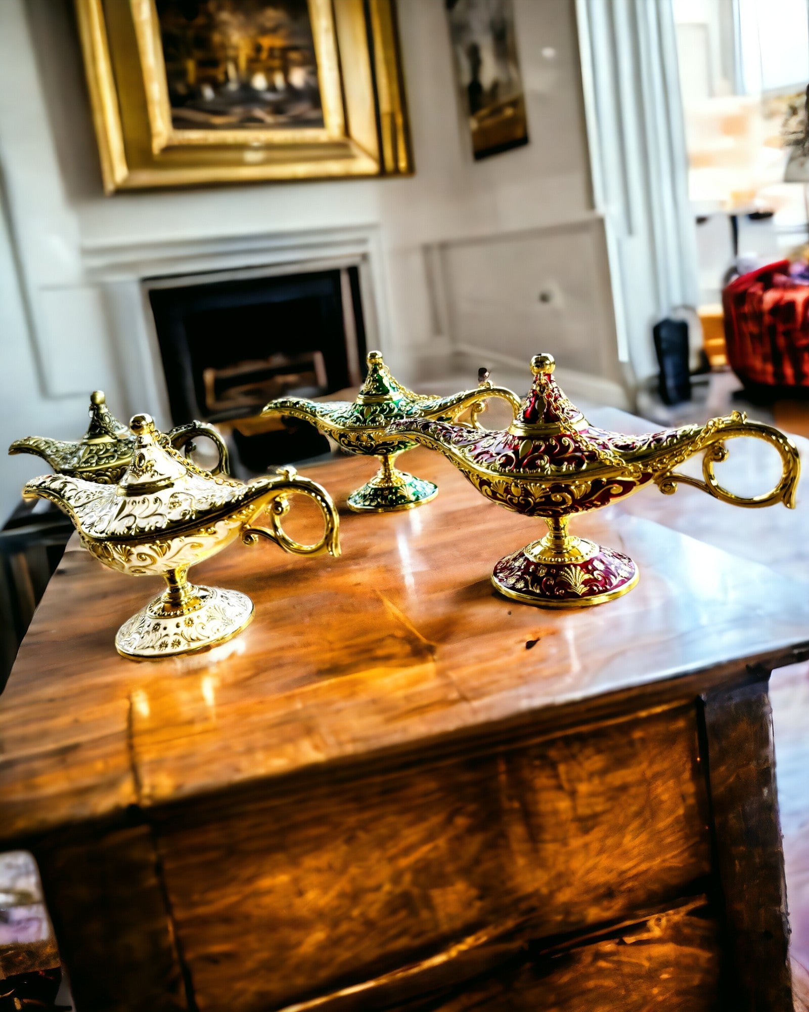 Magische Aladdin Lamp met Graveermogelijkheid - Variant Gesneden Goud