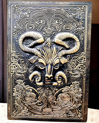 Magisch Notitieboek, notitieboek "Goddelijke Stier" - Elegante en Unieke Papeterie, personalisatie met gravure