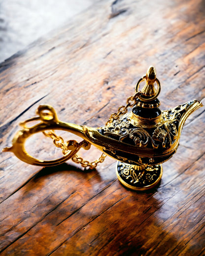 Kleine 4 cm Magische Aladdin Lamp, sleutelhanger, 6 kleurvarianten - Betoverde Herinneringen, personalisatie met gravure