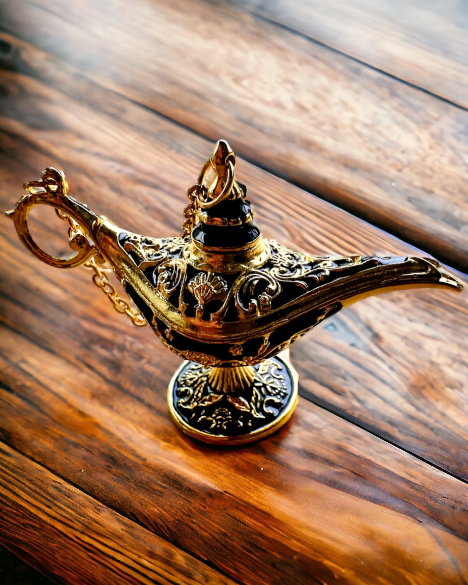 Kleine 4 cm Magische Aladdin Lamp, sleutelhanger, 6 kleurvarianten - Betoverde Herinneringen, personalisatie met gravure