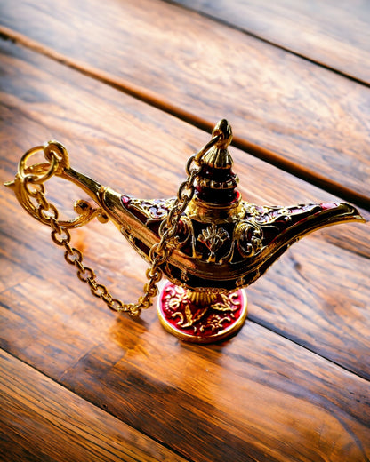 Kleine 4 cm Magische Aladdin Lamp, sleutelhanger, 6 kleurvarianten - Betoverde Herinneringen, personalisatie met gravure