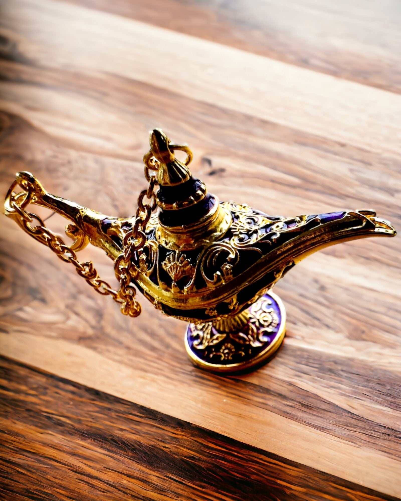 Kleine 4 cm Magische Aladdin Lamp, sleutelhanger, 6 kleurvarianten - Betoverde Herinneringen, personalisatie met gravure