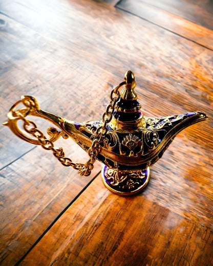 Kleine 4 cm Magische Aladdin Lamp, sleutelhanger, 6 kleurvarianten - Betoverde Herinneringen, personalisatie met gravure