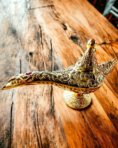 Magische Aladdin Lamp met Graveermogelijkheid - Klassieke Gouden Variant, gevlochten