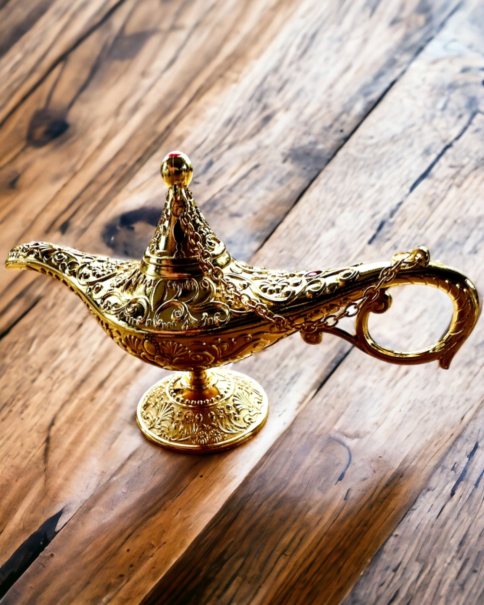 Magische Aladdin Lamp met Graveermogelijkheid - Klassieke Gouden Variant, gevlochten