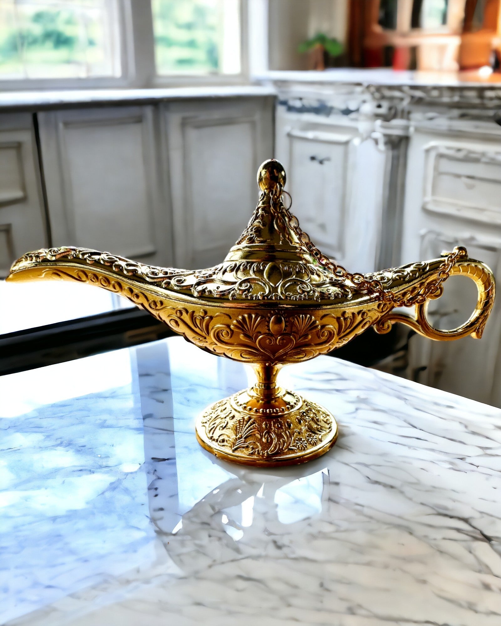 Magische Aladdin Lamp met Graveermogelijkheid - Klassieke Gouden Variant, gevlochten