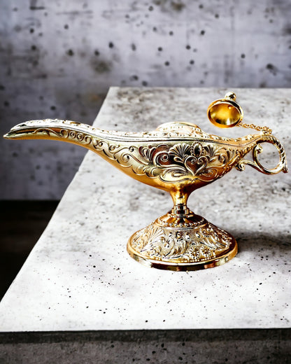 Magische Aladdin Lamp met Graveermogelijkheid - Klassieke Gouden Variant, gevlochten