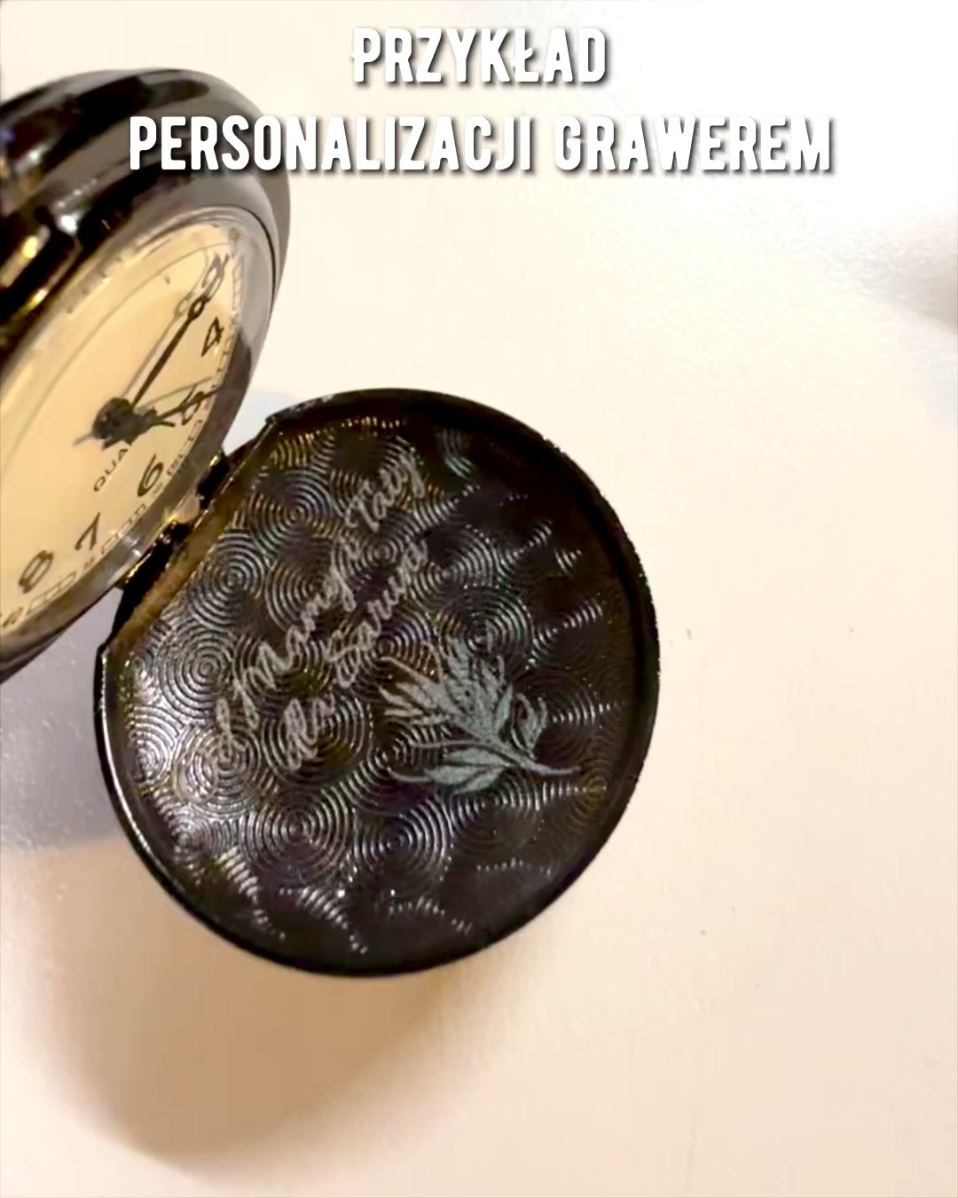 Zakhorloge "Galactic Eye" personalisatie met gravure