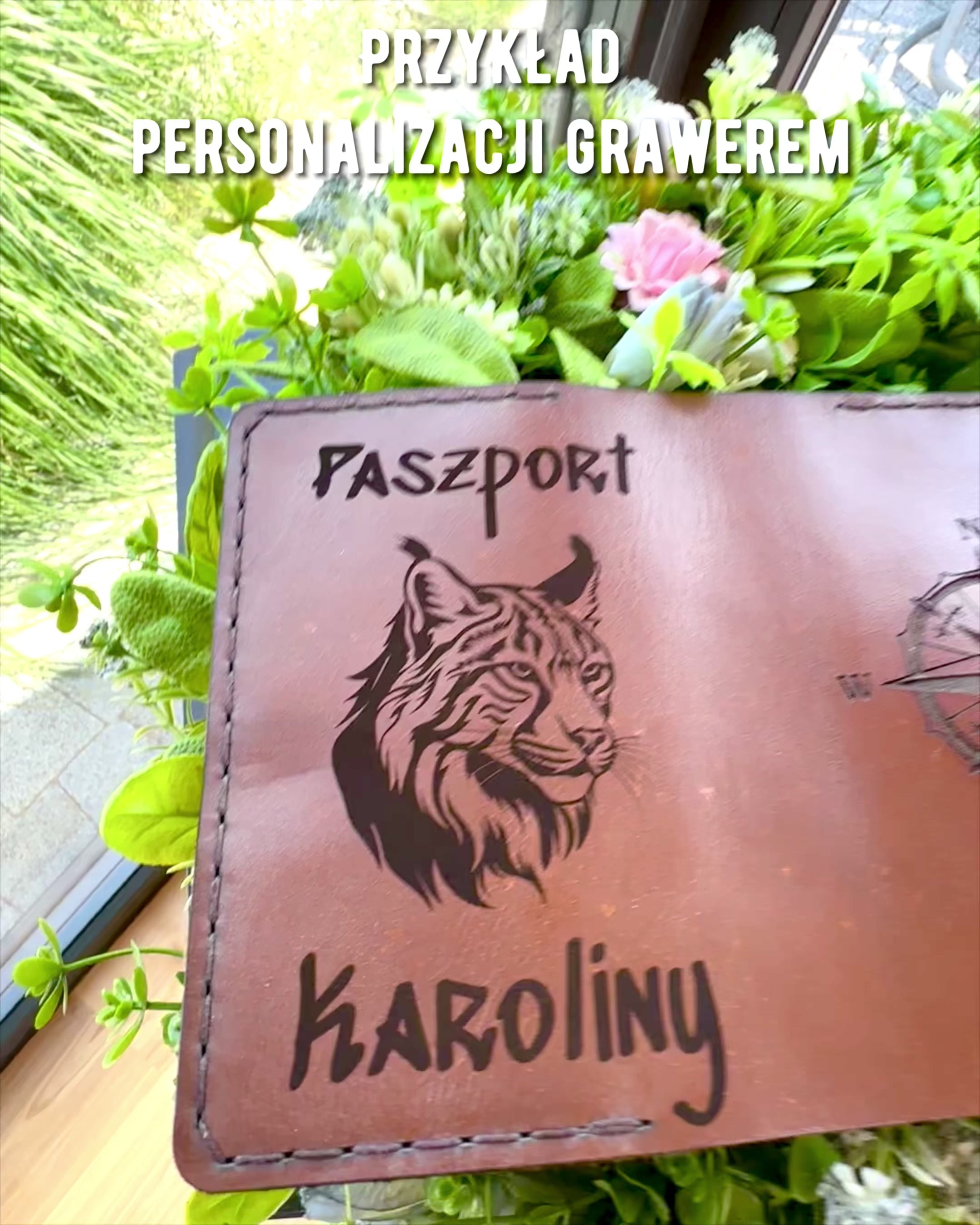 Etui "Reiziger" - Leren verpakking voor paspoort, personalisatie met gravure - 2 kleurvarianten