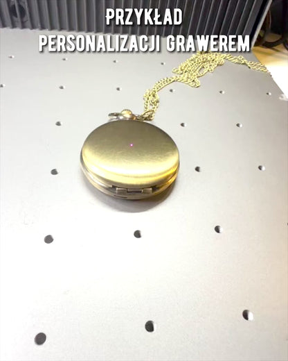 Vintage pocketwatch met personalisatiemogelijkheden - geborsteld goud